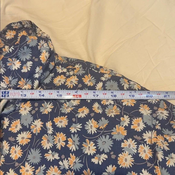 Madewell Womens Flattering Ruffle-Neck Anorak Raincoat French Floral XXL